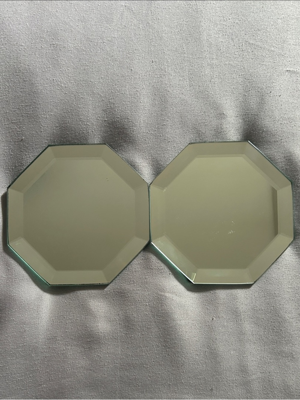 PartyLite Octagon Wall Mirrors in Soft Green